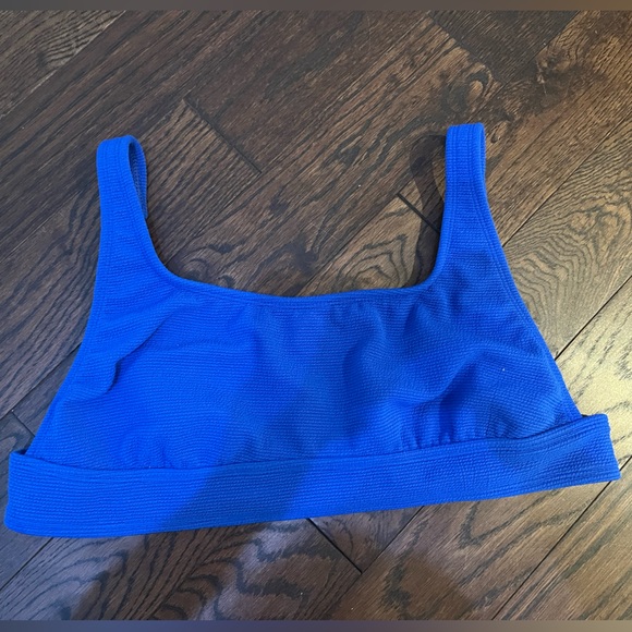 Target Xhilaration Blue Ribbed Bathing-suit top - Picture 3 of 7